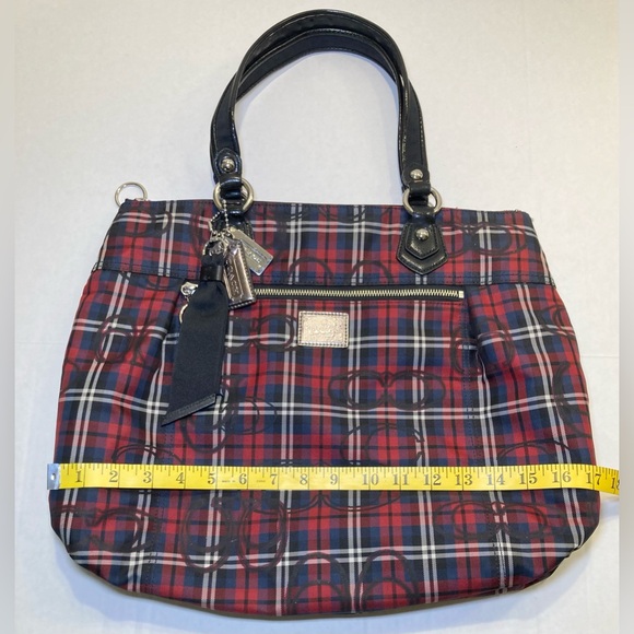 Coach Poppy Signature Tartan Glam Tote - Picture 13 of 16